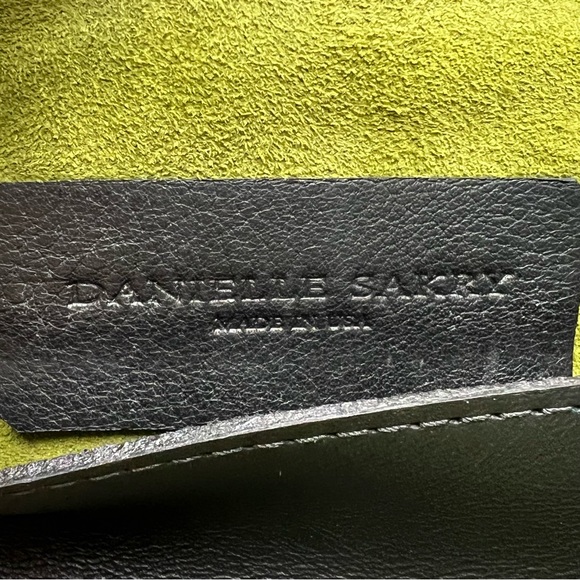 Danielle Sakry Handmade Black Leather Clutch - Picture 6 of 7